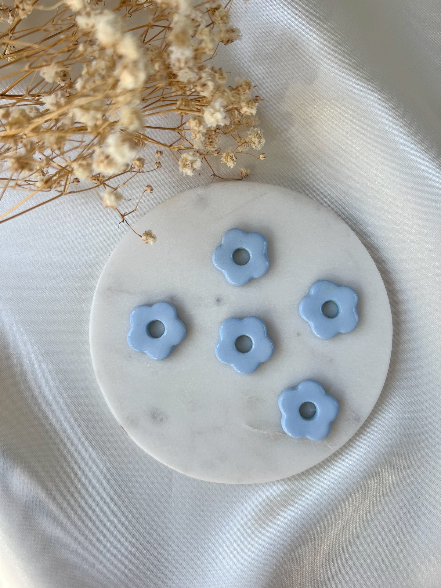 Boucles d'oreilles Pomponia bleu ciel