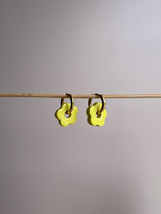 Boucles d'oreilles Pomponia jaune